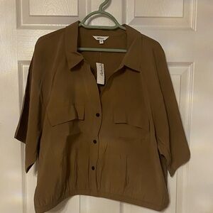 Reitmans Brown Button-Down Women's Shirt